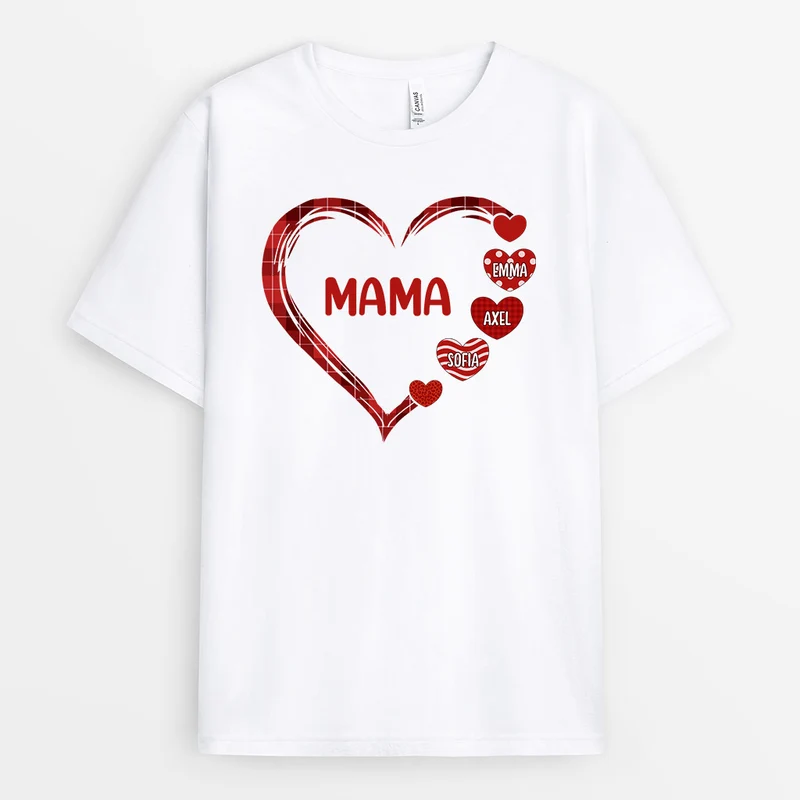 Omas Herzen - Personalisierte Geschenke | T-Shirt für Mama/Oma
