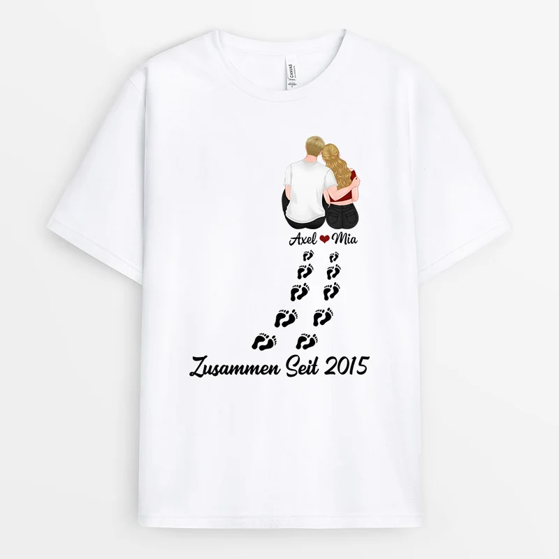 Zusammen Seit - Personalisierte Geschenke | T-Shirts für Paare/Pärchen