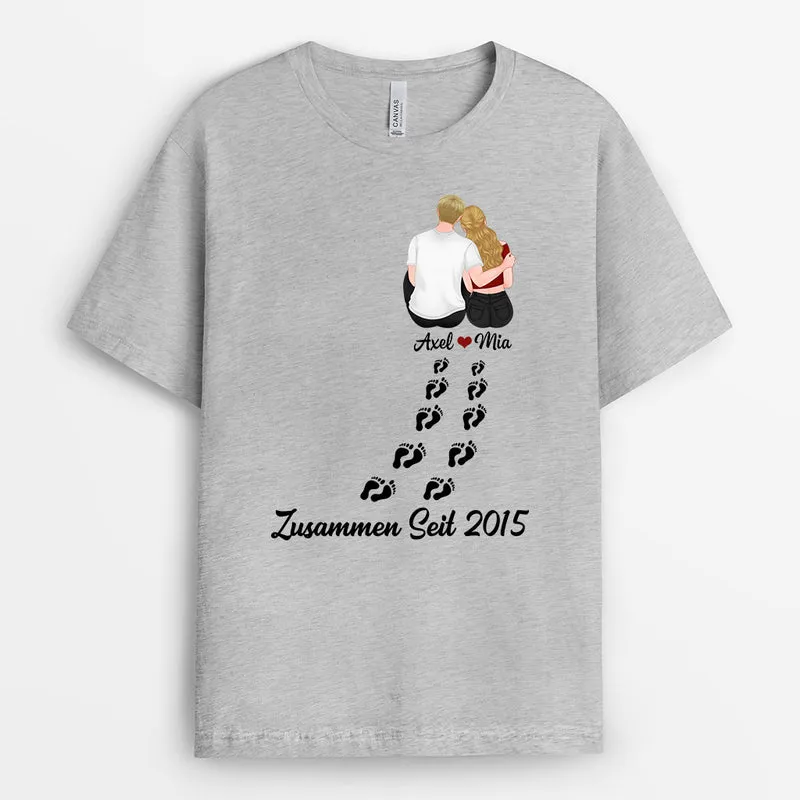 Zusammen Seit - Personalisierte Geschenke | T-Shirts für Paare/Pärchen
