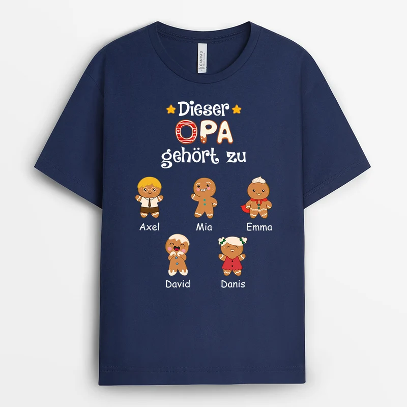 Dieser Opa Gehört Zu - Personalisierte Geschenke | T-Shirt für Papa/Opa