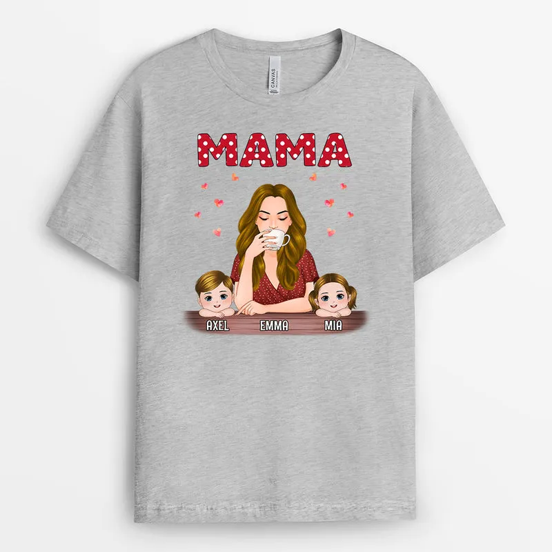 Oma Mama Und Enkelkinder - Personalisierte Geschenke | T-shirt Für Mama/Oma