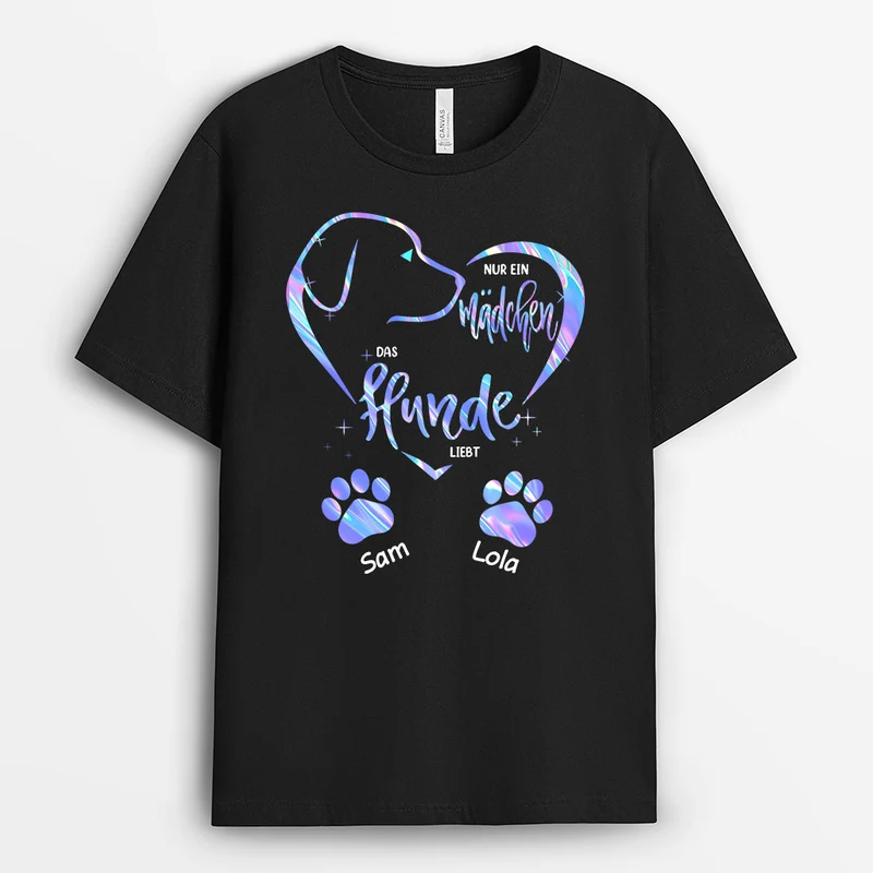 Nur Ein Mädchen Das Hunde Liebt - Personalisierte Geschenke | T-Shirt für Hundeliebhaber