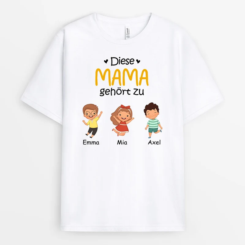 Personalisiertes Diese Mama Gehört Zu T-Shirt