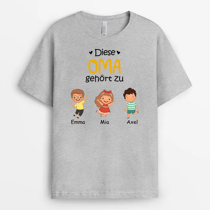 Personalisiertes Diese Mama Gehört Zu T-Shirt