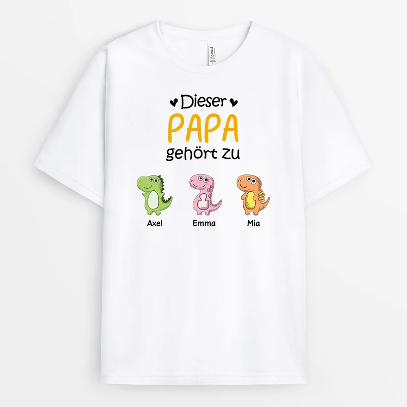 Personalisiertes Dieser Papa Gehört Zu T-Shirt