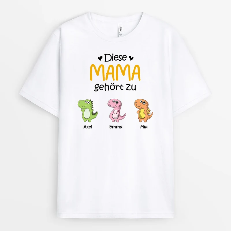 Personalisiertes Diese Mama Gehört Zu T-Shirt
