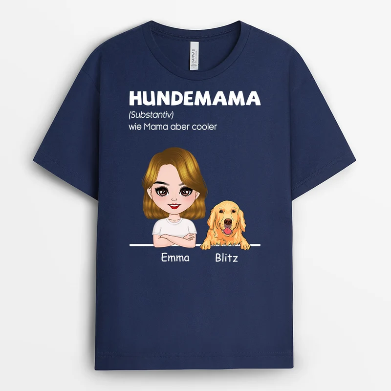 Personalisiertes Hundemama T-Shirt