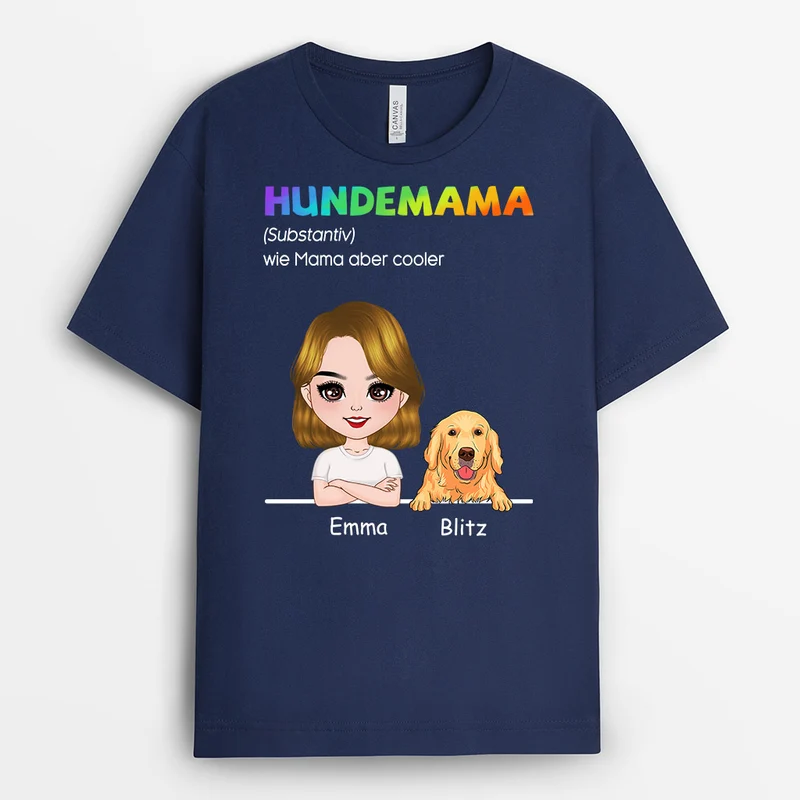 Personalisiertes Hundemama T-Shirt