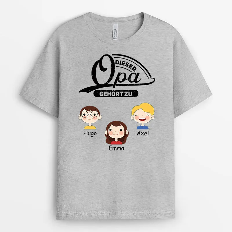 Personalisiertes Dieser Papa Gehört Zu T-Shirt