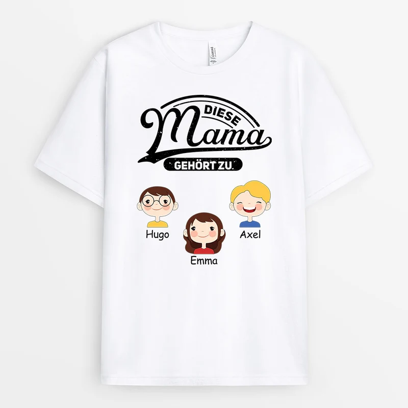 Personalisiertes Diese Mama Gehört Zu T-Shirt