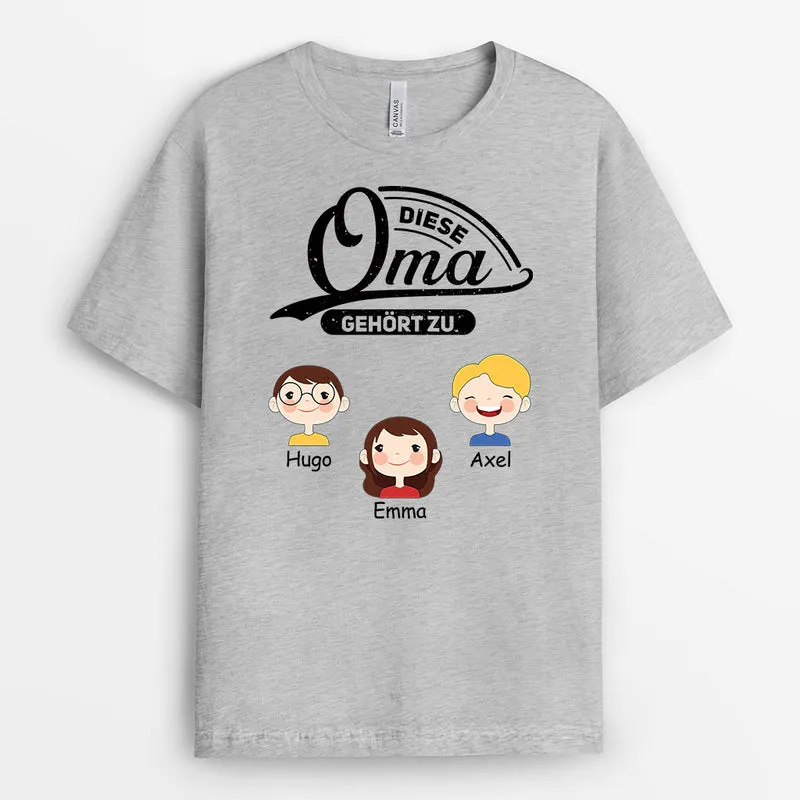 Personalisiertes Diese Mama Gehört Zu T-Shirt