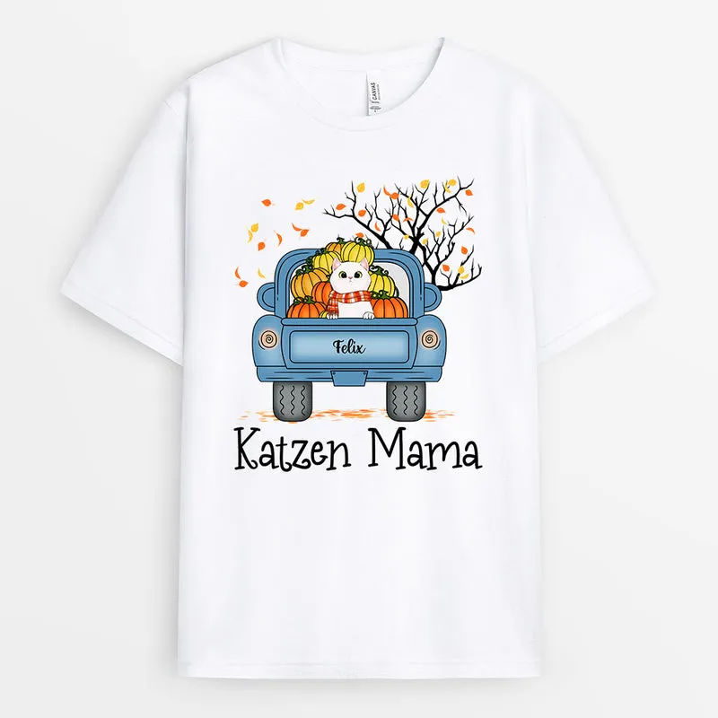 Katzen Mama - Personalisierte Geschenke | T-Shirt für Katzenliebhaber