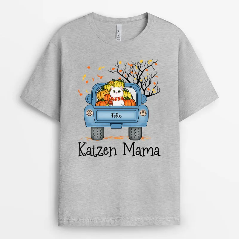 Katzen Mama - Personalisierte Geschenke | T-Shirt für Katzenliebhaber