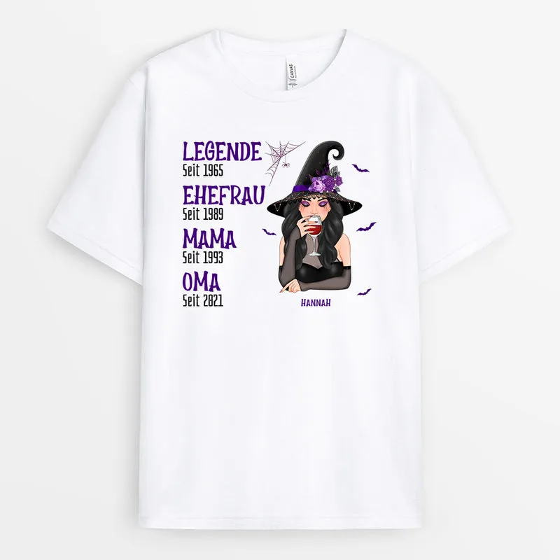 Legende Oma Mama Hexe - Personalisierte Geschenke | T-Shirts für Halloween