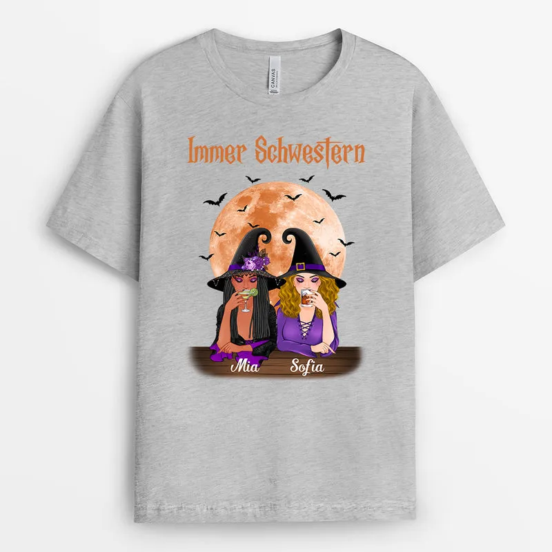 Immer Schwestern Beste Freundin - Personalisierte Geschenke | T-Shirt für Halloween