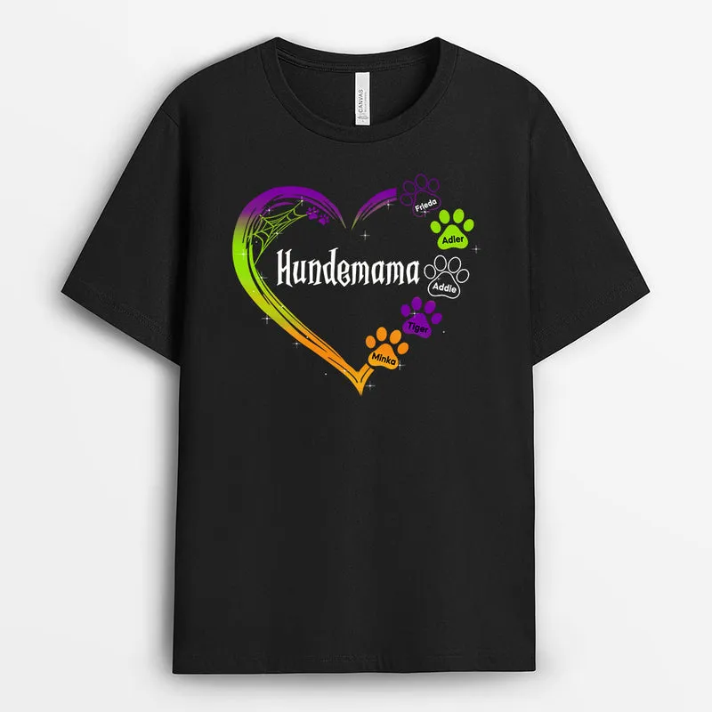 Hundemama Katzenmama - Personalisierte Geschenke | T-Shirt für Halloween