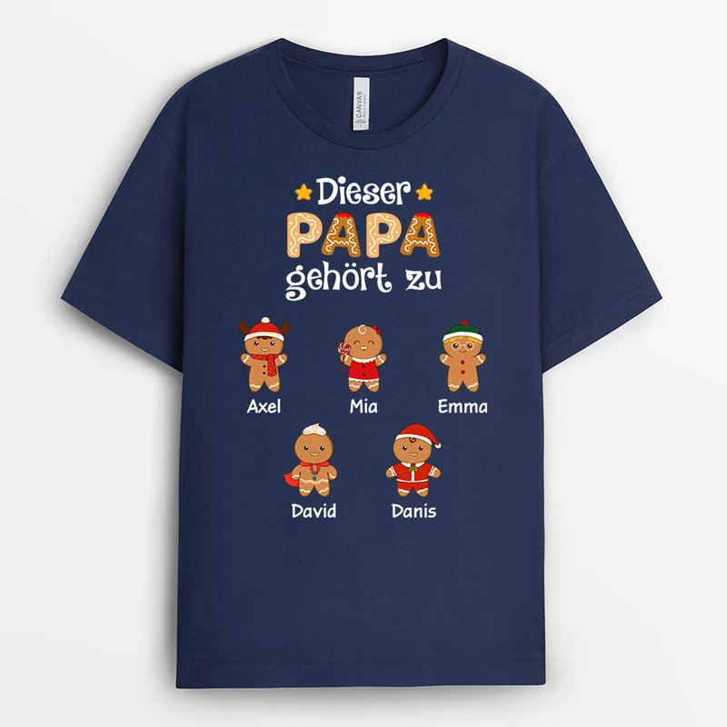 Dieser Opa Papa Gehört Zu - Personalisierte Geschenke | T-Shirt Für Opa/Papa