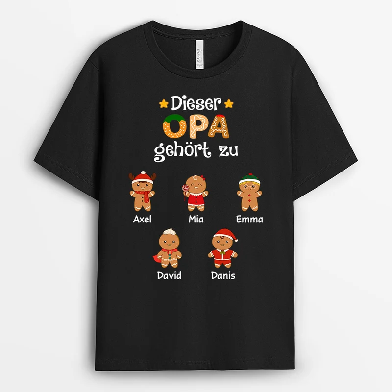 Dieser Opa Papa Gehört Zu - Personalisierte Geschenke | T-Shirt Für Opa/Papa