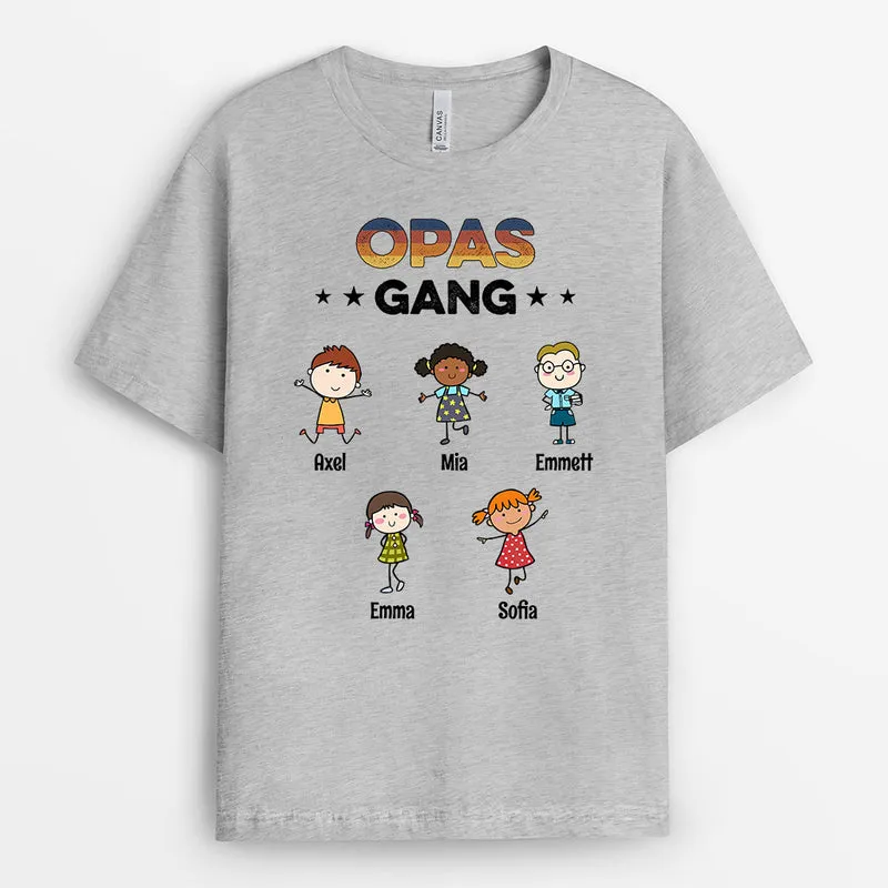 Opas Gang - Personalisierte Geschenke | T-Shirt für Papa/Opa
