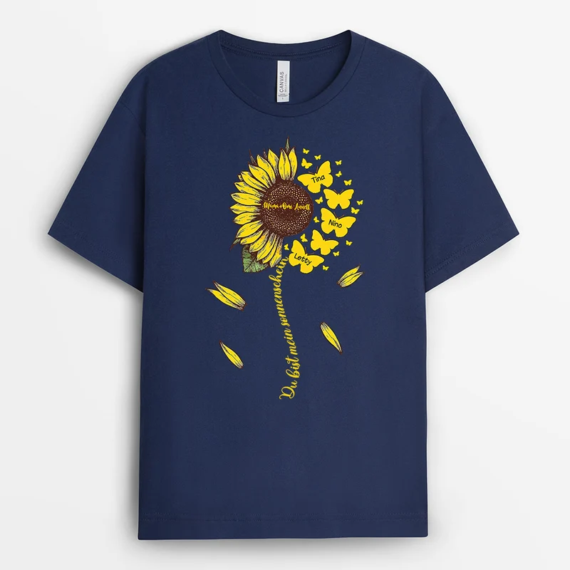 Du Bist Mein Sonnenschein - Personalisierte Geschenke | T-Shirt für Oma/Mama