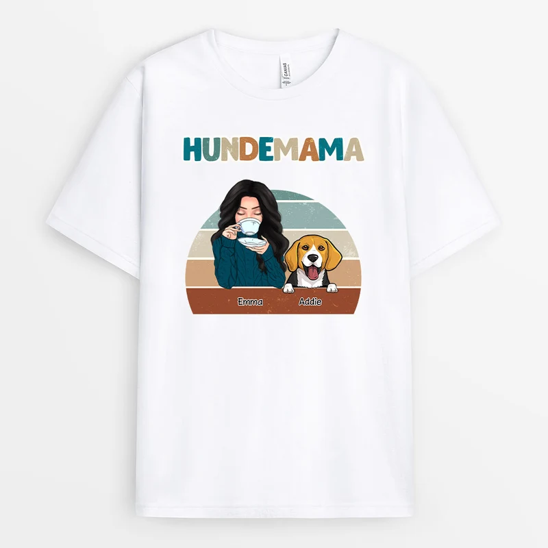 Hundemama - Personalisierte Geschenke | T-Shirt für Hundeliebhaber