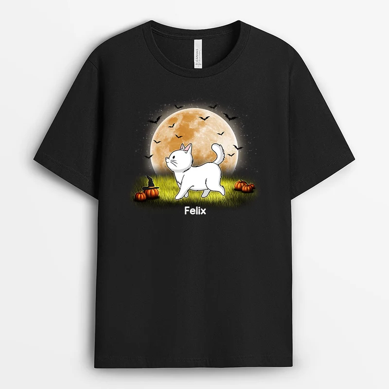 Katzen Mama - Personalisierte Geschenke | T-Shirt für Halloween