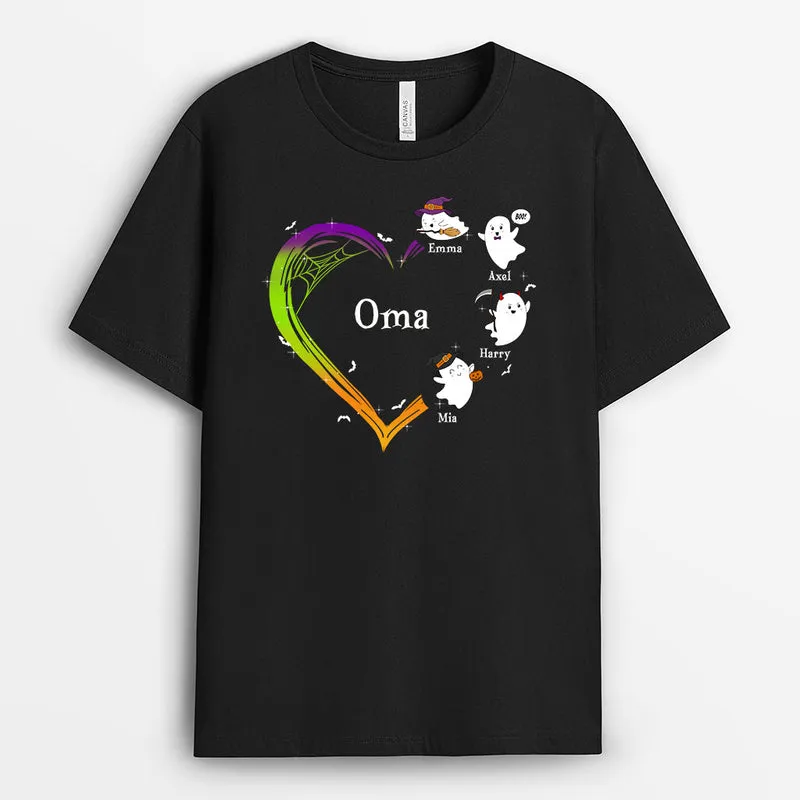 Oma und Enkel - Personalisiertes Geschenk | T-Shirt für Halloween