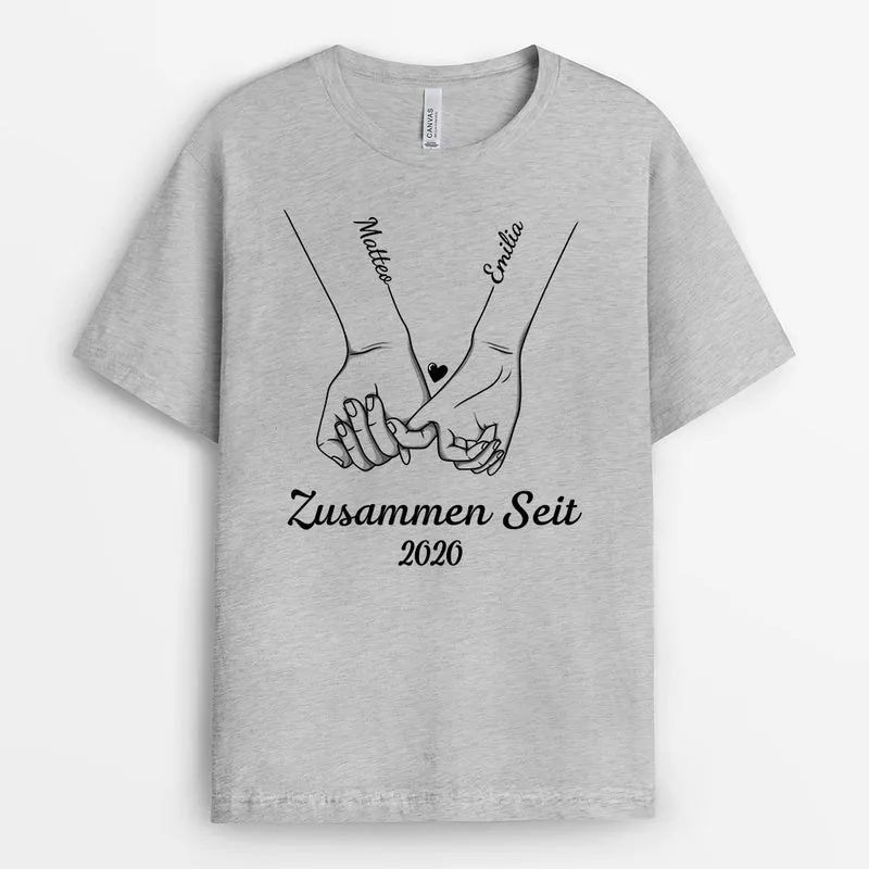 Zusammen Seit - Personalisiertes Geschenk | T-Shirt für Paare, Verliebte