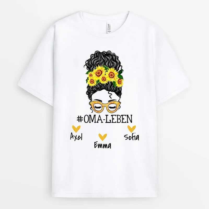 Mama Leben - Personalisierte Geschenke | T-Shirt für Oma/Mama