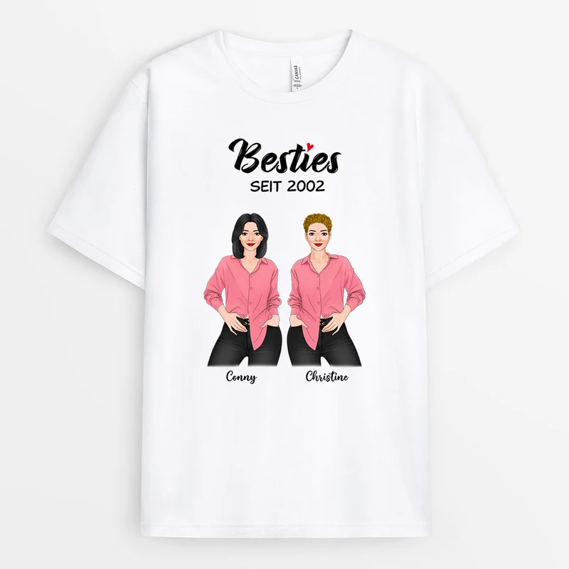 Besties Seit - Personalisierte Geschenke | T-Shirt für Besties/Beste Freunde