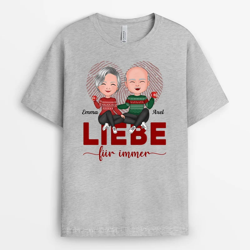 Liebe Für Immer - Personalisierte Geschenke | T-Shirt für Paare/Pärchen Weihnachten