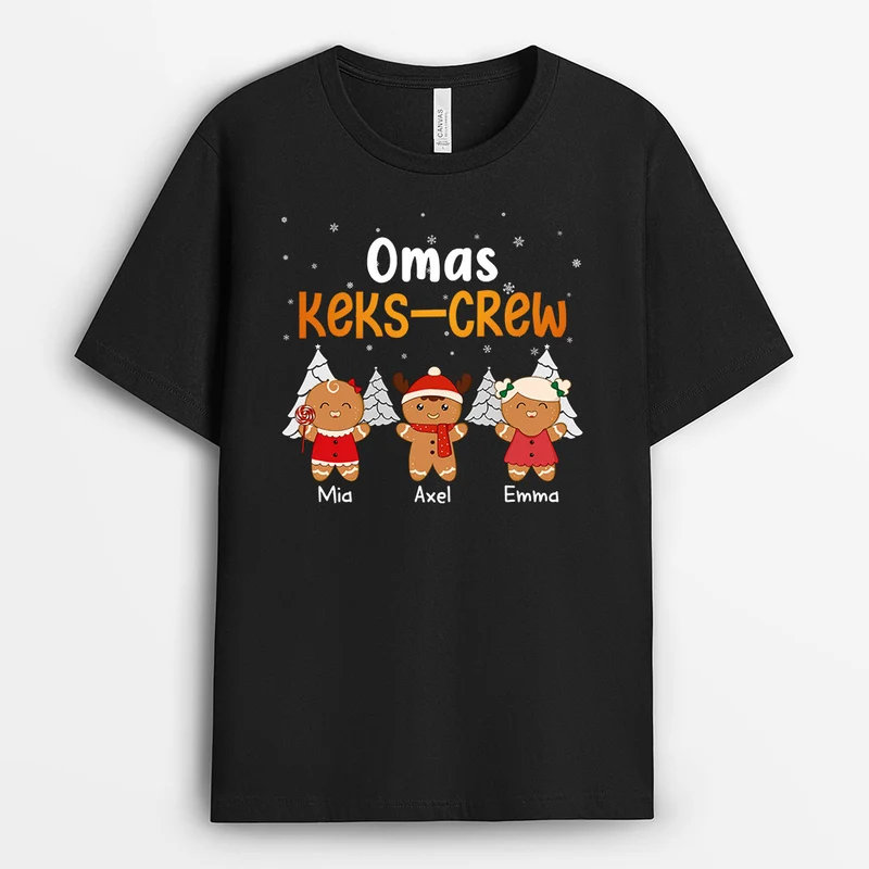 Omas Keks-Crew - Personalisierte Geschenke | T-Shirt für Mama/Oma Weihnachten