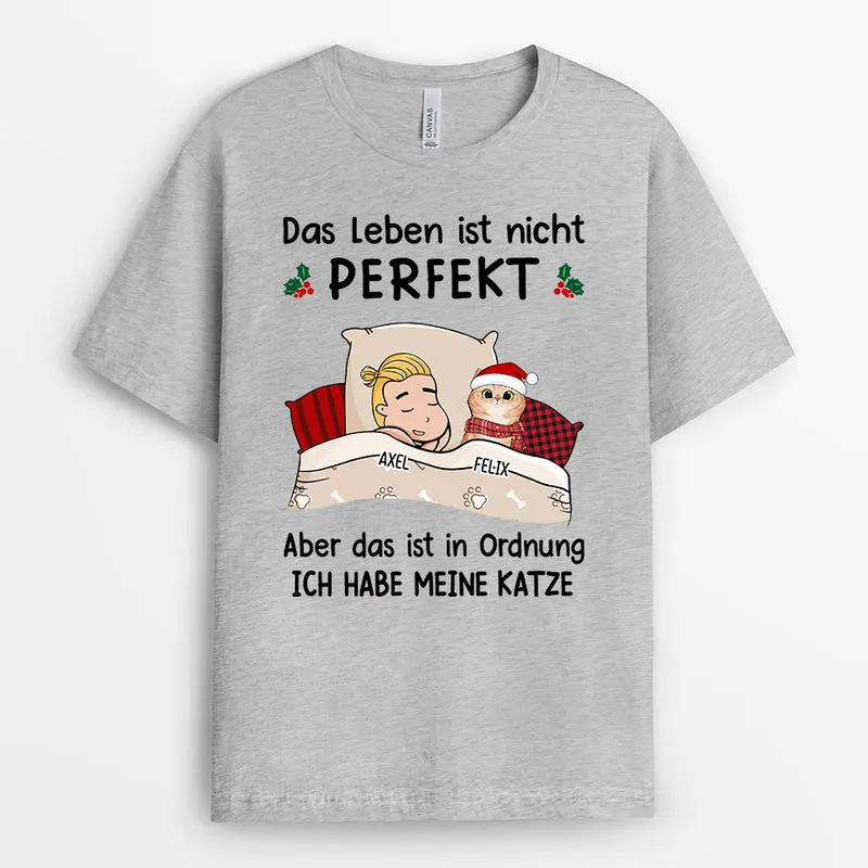 Ich Habe Meine Katze - Personalisierte Geschenke | T-Shirt für Katzenbesitzer Weihnachten