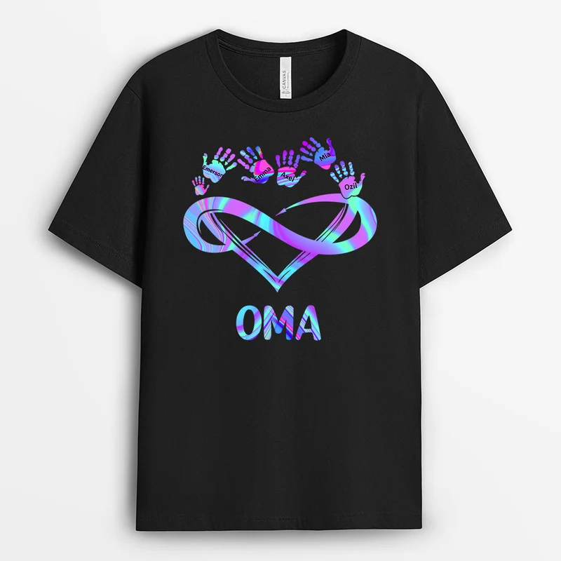Omas Herz - Personalisierte Geschenke | T-Shirt für Oma/Mama