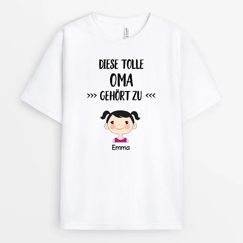 Diese Tolle Oma Gehört Zu - Personalisierte Geschenke | T-Shirt für Oma/Mama