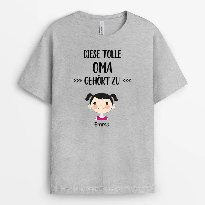Diese Tolle Oma Gehört Zu - Personalisierte Geschenke | T-Shirt für Oma/Mama