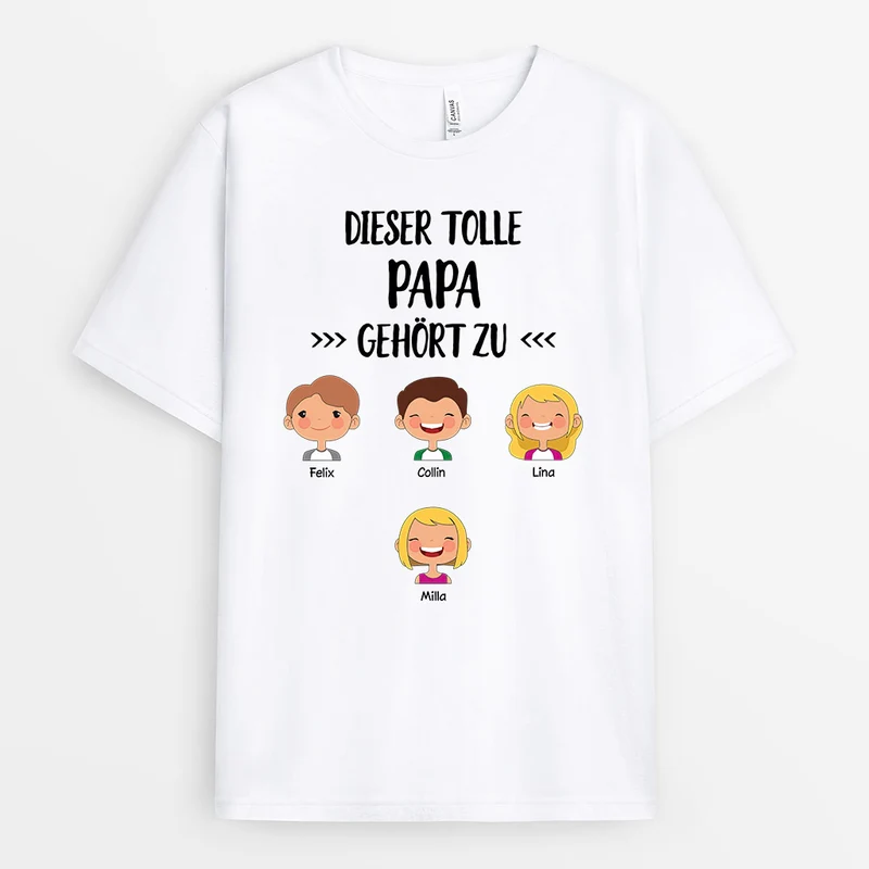 Dieser Tolle Opa Gehört Zu - Personalisierte Geschenke | T-Shirt für Opa/Papa