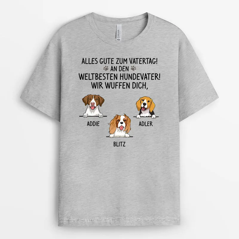 Vatertagsgeschenk - Personalisierte Geschenke | T-Shirt für Hundeliebhaber