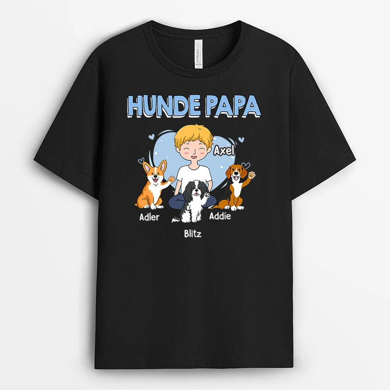 Hundemama, Hundepapa - Personalisierte Geschenke | T-Shirt für Papa/Mama