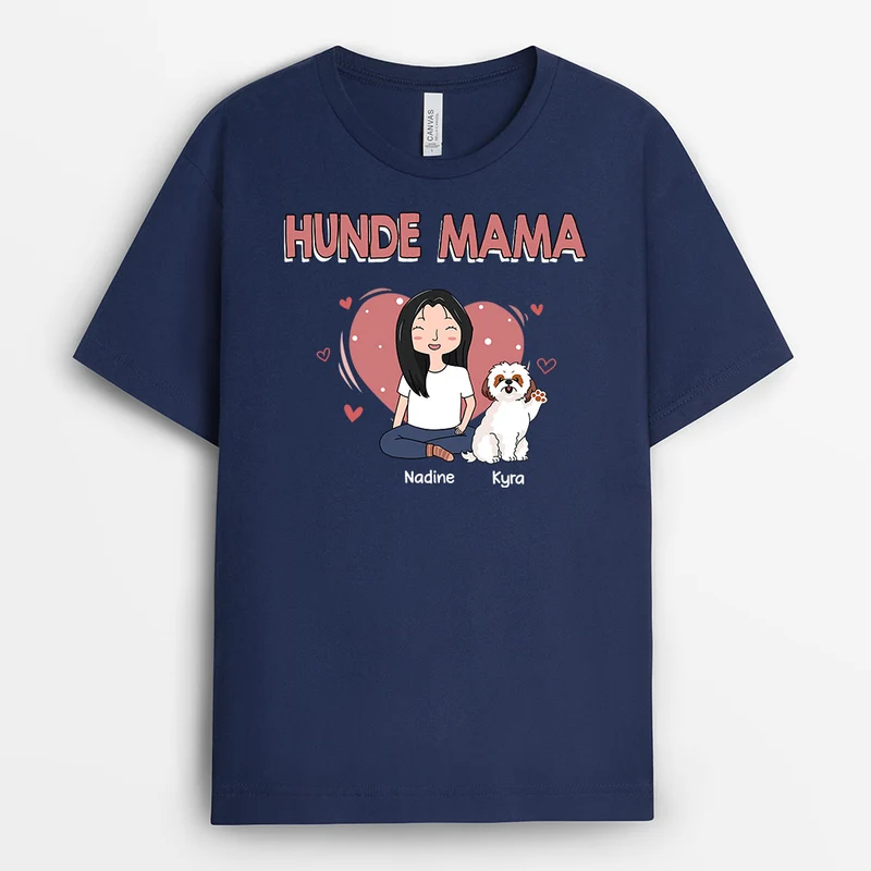 Hundemama, Hundepapa - Personalisierte Geschenke | T-Shirt für Papa/Mama