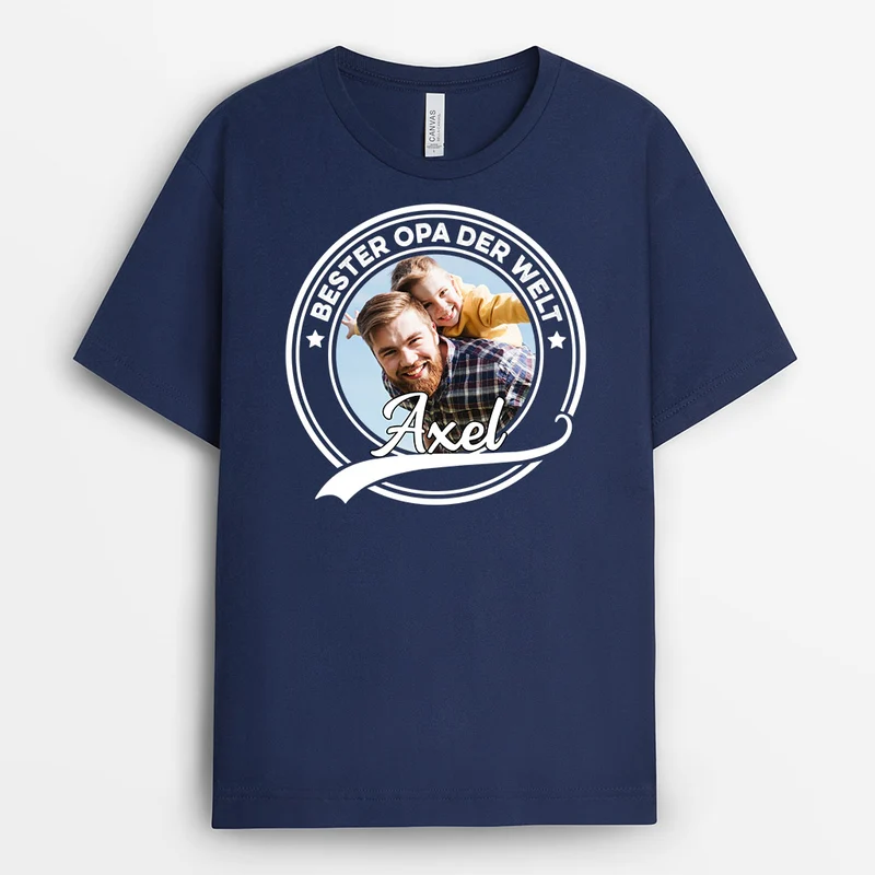 Bester Papa Der Welt - Personalisierte Geschenke | T-Shirt für Papa/Opa