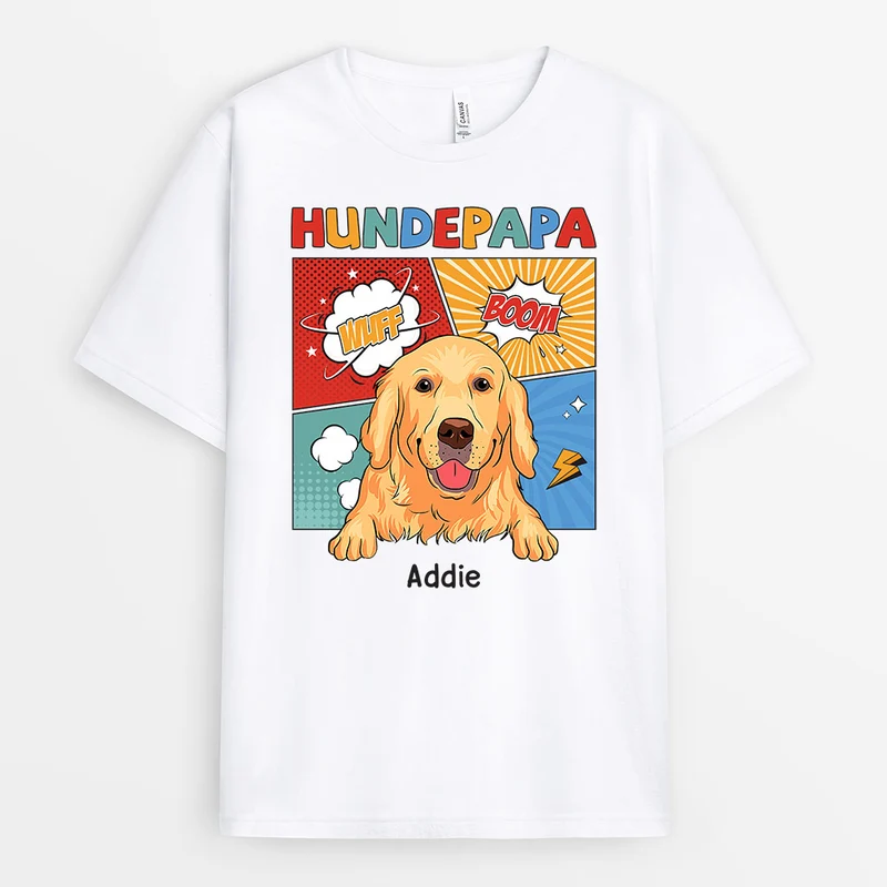 Hunde Papa - Personalisierte Geschenke | T-Shirt für Hundebesitzer