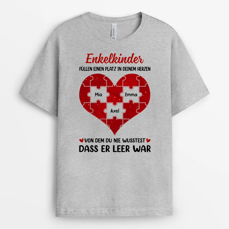 Von Ganzem Herzen - Personalisierte Geschenke | T-Shirt für Mama/Oma