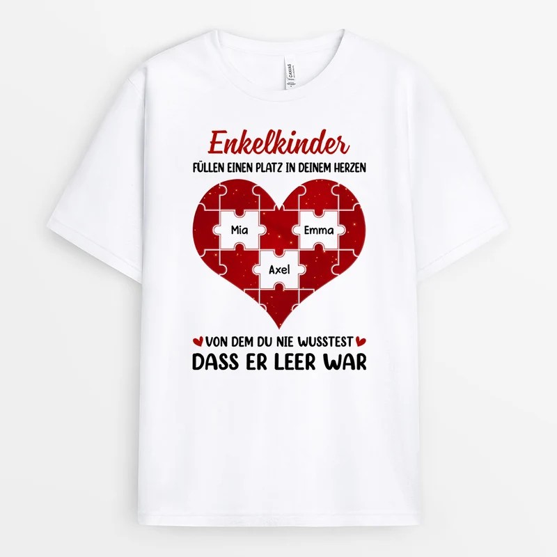 Von Ganzem Herzen - Personalisierte Geschenke | T-Shirt für Mama/Oma