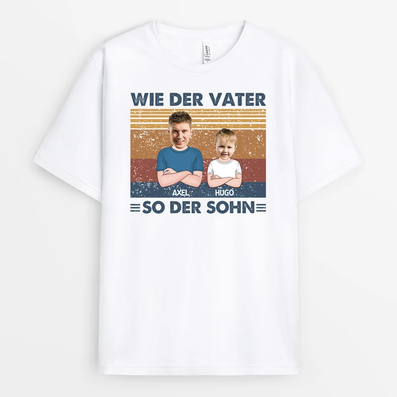 Wie Der Vater - Personalisierte Geschenke | T-Shirt für Papa/Opa