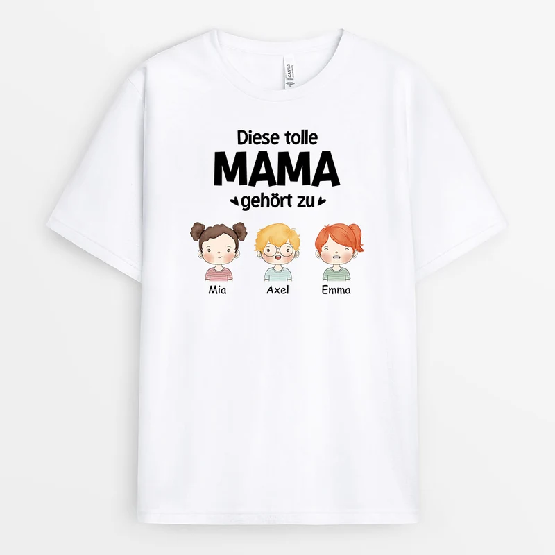 Diese Tolle Mama - Personalisierte Geschenke | T-Shirt für Mama/Oma