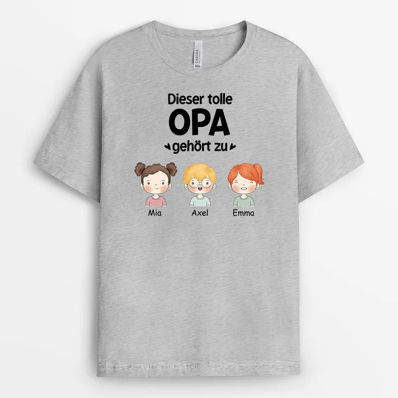 Dieser Tolle Papa - Personalisierte Geschenke | T-Shirt für Papa/Opa