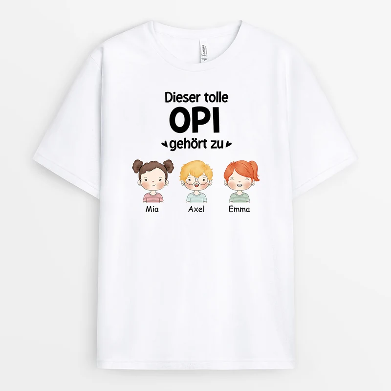 Dieser Tolle Papa - Personalisierte Geschenke | T-Shirt für Papa/Opa