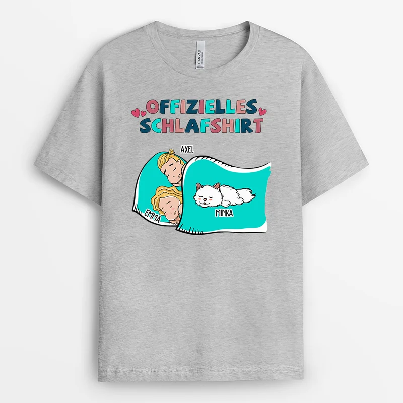 Offizielles Schlafshirt - Personalisierte Geschenke | T-Shirt für Paare/Pärchen Valentinstag