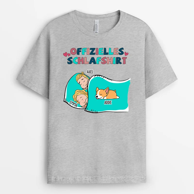 Offizielles Schlafshirt - Personalisierte Geschenke | T-Shirt für Paare/Pärchen Valentinstag